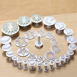TLILY 66Pcs Fondant Cake Cookie Plunger Cutter Sugar Craft Flower Leaf Butterfly Heart Shape Decorating Mold DIY Tools TLILY 66Pcs Fondant Cake Cookie Plunger Cutter Sugar Craft Flower Leaf Butterfly Heart Shape Decorating Mold DIY Tools