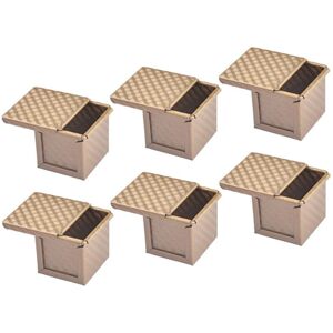 TLILY 6X Square Bread Pan with Lid Toast Pullman TLILY 6X Square Bread Pan with Lid Toast Pullman