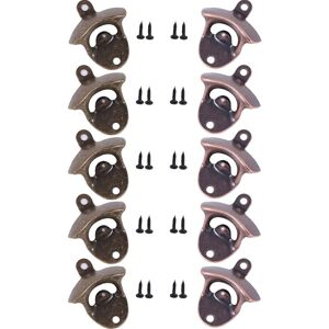 AlwaysH 10 Pieces Wall Mounted Bottle Opener, Wall Mounted Beer Corkscrew, Wall Mounted Corkscrew, Suitable for Home, Restaurant, Office, for Opening AlwaysH 10 Pieces Wall Mounted Bottle Opener, Wall Mounted Beer Corkscrew, Wall Mounted Corkscrew, Suitable for Home, Restaurant, Office, for Opening