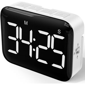 Alwaysh - Digital Kitchen Timer 4 Inch Large led Screen Magnetic Timer with Adjustable Brightness and Sound Stopwatch Timer for Children and Elders Alwaysh - Digital Kitchen Timer 4 Inch Large led Screen Magnetic Timer with Adjustable Brightness and Sound Stopwatch Timer for Children and Elders