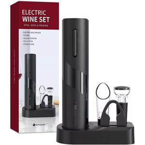 AlwaysH Rechargeable Electric Wine Corkscrew, Professional 5 in 1 Automatic Wine Bottle Opener with Base, Drip-Free Pourer, Vacuum Stopper and Bottle AlwaysH Rechargeable Electric Wine Corkscrew, Professional 5 in 1 Automatic Wine Bottle Opener with Base, Drip-Free Pourer, Vacuum Stopper and Bottle