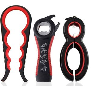 Memkey - Bottle Opener, 3-Piece Jar Opener, 4-in-1, 5-in-1 and 6-in-1, Multifunction Can Opener, Multifunction Can Opener for Kids, Elderly and Memkey - Bottle Opener, 3-Piece Jar Opener, 4-in-1, 5-in-1 and 6-in-1, Multifunction Can Opener, Multifunction Can Opener for Kids, Elderly and