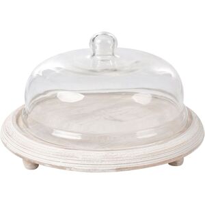 Beliani - Cake Stand Tray with Glass Lid Covered Pastry Holder Display Cloche Serving Stand Cake Dome Mango Wood Light Brown Zagazig Beliani - Cake Stand Tray with Glass Lid Covered Pastry Holder Display Cloche Serving Stand Cake Dome Mango Wood Light Brown Zagazig