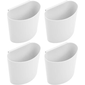 CCYKXA 4 Pieces White Hanging Cups, Hanging Storage Basket, Hanging Pencil Holder, Storage Bucket, Makeup Pencil Holder, Rolling Trolley Accessories CCYKXA 4 Pieces White Hanging Cups, Hanging Storage Basket, Hanging Pencil Holder, Storage Bucket, Makeup Pencil Holder, Rolling Trolley Accessories