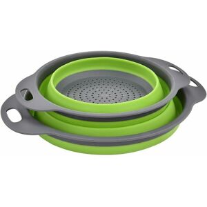 HOOPZI Colander foldable, foldable strainer, 2 pieces, silicone strainer, trim noodle strainer (green) HOOPZI Colander foldable, foldable strainer, 2 pieces, silicone strainer, trim noodle strainer (green)