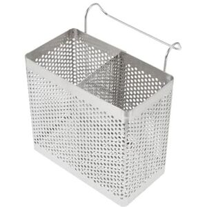 CSPARKV 13x7x12.5cm Kitchen Utensils Holder Stainless Steel 2 Compartments Cutlery Drying Rack Basket Dish Drainer Organizer with Hook for Restaurant Home CSPARKV 13x7x12.5cm Kitchen Utensils Holder Stainless Steel 2 Compartments Cutlery Drying Rack Basket Dish Drainer Organizer with Hook for Restaurant Home