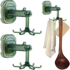 CSPARKV 2pcs Rotating Kitchen Utensil Hook Suction Cup 360° Rotating Hook Kitchen Utensil Holder with 6 Hooks, Strong for Hanging Storage in Kitchen, CSPARKV 2pcs Rotating Kitchen Utensil Hook Suction Cup 360° Rotating Hook Kitchen Utensil Holder with 6 Hooks, Strong for Hanging Storage in Kitchen,