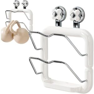 Pot Lid Organizer for Cabinet, Wall Mounted Pot Lid Holder, 2 Tier, Pan Lid Organizer, Reusable, Space Saving - Csparkv Pot Lid Organizer for Cabinet, Wall Mounted Pot Lid Holder, 2 Tier, Pan Lid Organizer, Reusable, Space Saving - Csparkv