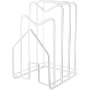 GROOFOO Cutting Board Storage Rack Versatile Chopping Board Pot Pan Lid Stand Holder Organizer for Kitchen Cabinet Countertop White GROOFOO Cutting Board Storage Rack Versatile Chopping Board Pot Pan Lid Stand Holder Organizer for Kitchen Cabinet Countertop White