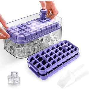 COOCHEER Ice Cube Tray, Food Grade Ice Cube Tray with Lid, Releases All Ice Cubes in One Second, BPA Free, 64 Ice Cube Mold, Easy to Remove, Square Ice Cube COOCHEER Ice Cube Tray, Food Grade Ice Cube Tray with Lid, Releases All Ice Cubes in One Second, BPA Free, 64 Ice Cube Mold, Easy to Remove, Square Ice Cube