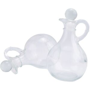 Tlily - Glass Oil and Vinegar Bottles (2 Piece Set) Round Dispenser Bottle with Stopper Tlily - Glass Oil and Vinegar Bottles (2 Piece Set) Round Dispenser Bottle with Stopper