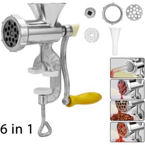Hand Meat Grinder Aluminum Alloy Sausage Filling Machine Heavy Duty Manual Hot Dog Maker for Meat Noodles Pepper 6-in-1 Kit 23 22CM Hand Meat Grinder Aluminum Alloy Sausage Filling Machine Heavy Duty Manual Hot Dog Maker for Meat Noodles Pepper 6-in-1 Kit 23 22CM