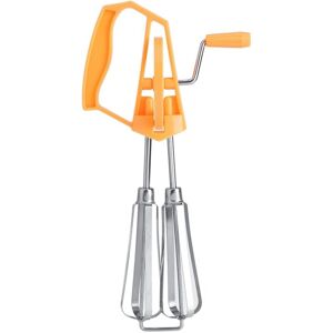 Memkey - Hand Mixer, Stainless Steel Manual Whisk, Rotating Kitchen Mixer, Baking Tool for Whipping Cream, Egg Beater and Pastry (Orange) Memkey - Hand Mixer, Stainless Steel Manual Whisk, Rotating Kitchen Mixer, Baking Tool for Whipping Cream, Egg Beater and Pastry (Orange)