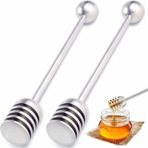 Rose - Honey Syrup Scoop 6.3 304 Stainless Steel Honeycomb Stick Mixing Spoon - 2 Piece Rose - Honey Syrup Scoop 6.3 304 Stainless Steel Honeycomb Stick Mixing Spoon - 2 Piece