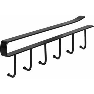 HOOPZI Hooks Metal Under Shelf Mug Cup Cupboard Kitchen Organiser Hanging Rack Holder Wrought Iron Seamless Nail-co.ukee Hook (Color : Black) HOOPZI Hooks Metal Under Shelf Mug Cup Cupboard Kitchen Organiser Hanging Rack Holder Wrought Iron Seamless Nail-co.ukee Hook (Color : Black)