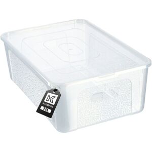 KADAX 11-liter plastic container with lid, lockable transparent storage box KADAX 11-liter plastic container with lid, lockable transparent storage box