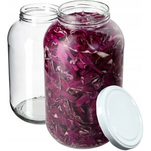 KADAX 4L preserving jars, Weck jars, 100 mm diameter, 2 pieces, white lids KADAX 4L preserving jars, Weck jars, 100 mm diameter, 2 pieces, white lids