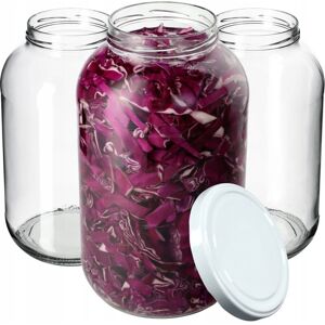 KADAX 4L preserving jars, Weck jars, 100 mm diameter, 8 pieces, white lids KADAX 4L preserving jars, Weck jars, 100 mm diameter, 8 pieces, white lids