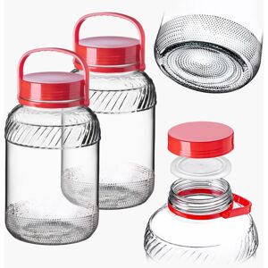 KADAX 5L glass preserving jar with lid and handle for pickling cabbage, pack of 2 KADAX 5L glass preserving jar with lid and handle for pickling cabbage, pack of 2