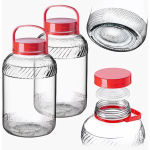 KADAX 8L glass preserving jar with lid and handle for pickling cabbage, pack of 2 KADAX 8L glass preserving jar with lid and handle for pickling cabbage, pack of 2