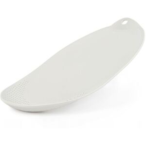 KADAX cutting board with drip tray and handle, plastic, white, 25x38cm KADAX cutting board with drip tray and handle, plastic, white, 25x38cm