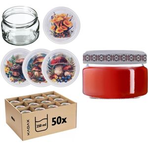 KADAX Denia preserving jars 250ml 50 pieces 82mm + lids “Mushroom mix” KADAX Denia preserving jars 250ml 50 pieces 82mm + lids “Mushroom mix”