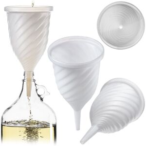 KADAX funnel with spiral structure for cleanly transferring liqueurs & wine, filling funnel for bottles, spiral funnel made of plastic, plastic KADAX funnel with spiral structure for cleanly transferring liqueurs & wine, filling funnel for bottles, spiral funnel made of plastic, plastic