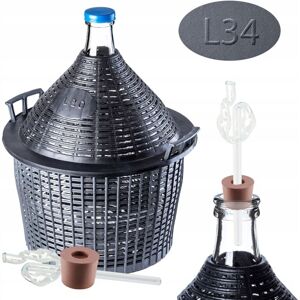 KADAX glass carboy set, fermentation carboy with plastic basket and fermentation accessories, rubber stopper, airlock, small KADAX glass carboy set, fermentation carboy with plastic basket and fermentation accessories, rubber stopper, airlock, small