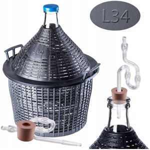 KADAX glass carboy set, fermentation carboy with plastic basket and fermentation accessories, rubber stopper, airlock, small KADAX glass carboy set, fermentation carboy with plastic basket and fermentation accessories, rubber stopper, airlock, small