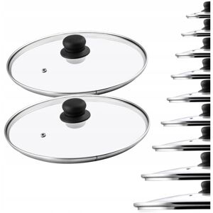 KADAX Glass Lid Set, Glass Pot Lids, 14-30cm, Heat-Resistant Lids for Pots, Pans, and Frying Pans KADAX Glass Lid Set, Glass Pot Lids, 14-30cm, Heat-Resistant Lids for Pots, Pans, and Frying Pans