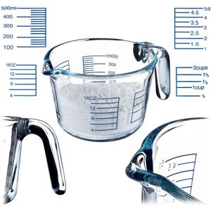 KADAX glass measuring cup, glass jug with ergonomic handle, 500 ml KADAX glass measuring cup, glass jug with ergonomic handle, 500 ml