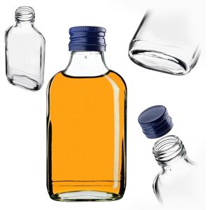 KADAX hip flask 100 ml with navy blue cap, 100 pieces. KADAX hip flask 100 ml with navy blue cap, 100 pieces.