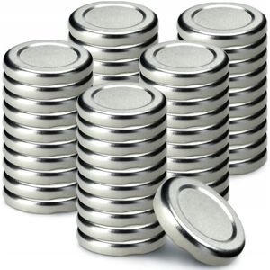 KADAX screw caps, 43 mm diameter, twist-off metal lids, 50 pieces, silver KADAX screw caps, 43 mm diameter, twist-off metal lids, 50 pieces, silver