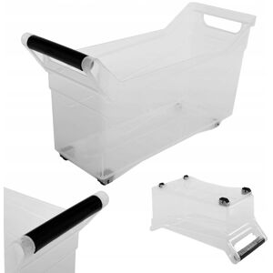 KADAX storage box, storage box with wheels, plastic container with carrying handles, transparent lid KADAX storage box, storage box with wheels, plastic container with carrying handles, transparent lid