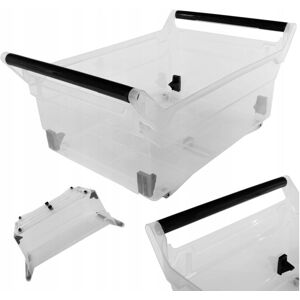 KADAX storage box, storage box with wheels, plastic container with carrying handles, transparent storage KADAX storage box, storage box with wheels, plastic container with carrying handles, transparent storage