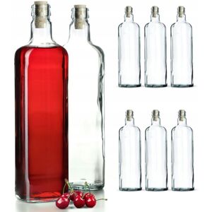 KADAX Transparent Liquor Bottles, 700 ml, 8 pieces KADAX Transparent Liquor Bottles, 700 ml, 8 pieces
