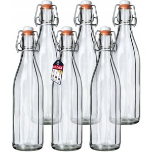 KADAX Universal Bottle with Swing Top Closure, 1000ml, 6 Pieces KADAX Universal Bottle with Swing Top Closure, 1000ml, 6 Pieces