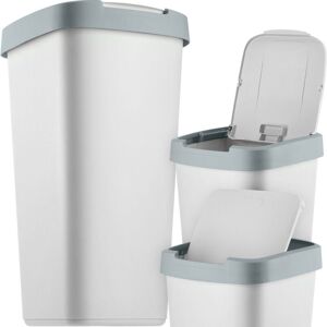 KADAX waste bin 25 l, with swing lid, for recycling, plastic, robust, dark grey KADAX waste bin 25 l, with swing lid, for recycling, plastic, robust, dark grey