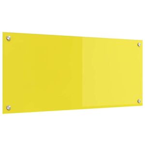 Kitchen Backsplash Yellow 90 x 40 x 0.6 cm Tempered Glass Vidaxl Kitchen Backsplash Yellow 90 x 40 x 0.6 cm Tempered Glass Vidaxl