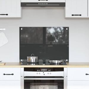 Kitchen Backsplash Dark grey 70 x 50 x 0.6 cm Tempered Glass Vidaxl Kitchen Backsplash Dark grey 70 x 50 x 0.6 cm Tempered Glass Vidaxl