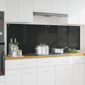 Kitchen Backsplash Black 90 x 60 cm Tempered Glass vidaXL Kitchen Backsplash Black 90 x 60 cm Tempered Glass vidaXL