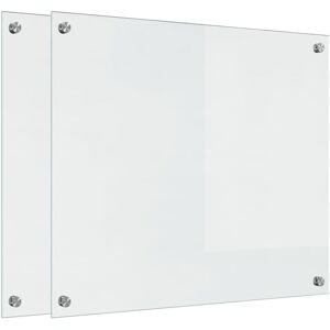 Kitchen Backsplash Transparent 70 x 60 cm Tempered Glass vidaXL Kitchen Backsplash Transparent 70 x 60 cm Tempered Glass vidaXL