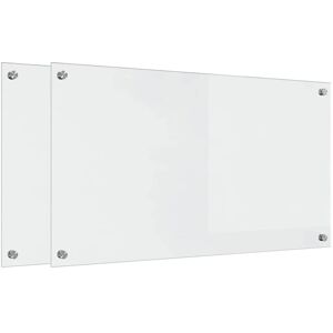 Kitchen Backsplash Transparent 90 x 50 cm Tempered Glass vidaXL Kitchen Backsplash Transparent 90 x 50 cm Tempered Glass vidaXL