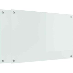 Kitchen Backsplash White 90 x 60 cm Tempered Glass vidaXL Kitchen Backsplash White 90 x 60 cm Tempered Glass vidaXL