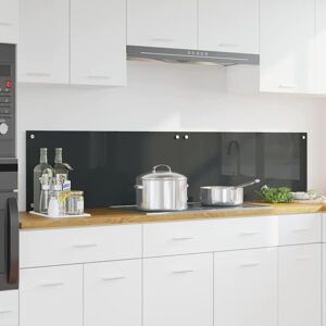 Kitchen Backsplash 2 pcs Dark Grey 90 x 40 cm Tempered Glass vidaXL Kitchen Backsplash 2 pcs Dark Grey 90 x 40 cm Tempered Glass vidaXL