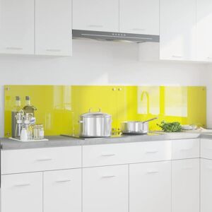 Kitchen Backsplash 2 pcs Yellow 100 x 40 cm Tempered Glass vidaXL Kitchen Backsplash 2 pcs Yellow 100 x 40 cm Tempered Glass vidaXL