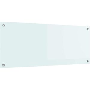 Kitchen Backsplash White 100 x 40 x 0.8 cm Tempered Glass vidaXL Kitchen Backsplash White 100 x 40 x 0.8 cm Tempered Glass vidaXL