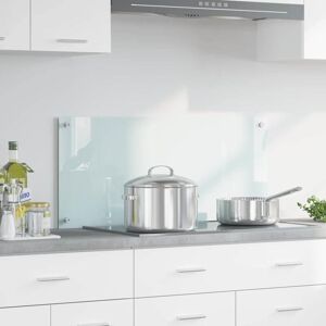 Kitchen Backsplash White 90 x 40 cm Tempered Glass vidaXL Kitchen Backsplash White 90 x 40 cm Tempered Glass vidaXL