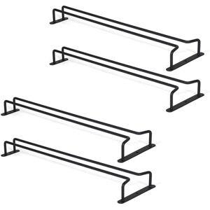 TLILY Large Stemware Wine Glass Hanger Rack Under Cabinet Kitchen Bar Storage Black Iron 17 Inch Set of 2 TLILY Large Stemware Wine Glass Hanger Rack Under Cabinet Kitchen Bar Storage Black Iron 17 Inch Set of 2