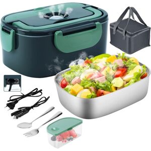 SJQKA Electric Heated Lunch Box 4 in 1 12V/24V/220V240V 1.5L 60W Stainless Steel Fast Heating Lunch Box Removable Food Container for Office School Travel SJQKA Electric Heated Lunch Box 4 in 1 12V/24V/220V240V 1.5L 60W Stainless Steel Fast Heating Lunch Box Removable Food Container for Office School Travel